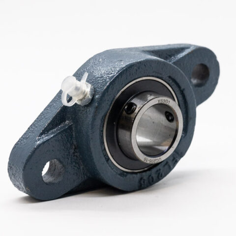 1 Bearing Wide Inner Ring Set Screw Locking 2-Bolt Flange 12.7Mm Bolt Holes 1/8-27Npt Grease Fitting