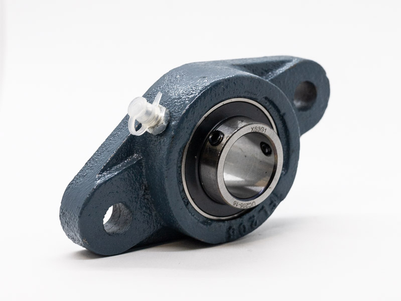 1 Bearing Wide Inner Ring Set Screw Locking 2-Bolt Flange 12.7Mm Bolt Holes 1/8-27Npt Grease Fitting