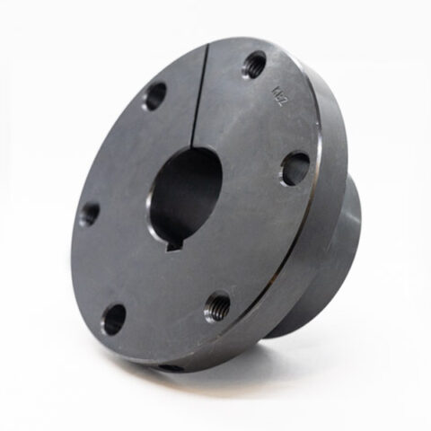 1-3/4 Bore E-Series Split Taper Bushing C1045 Steel Black Oxide Finish